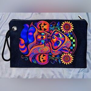 Colorful Raccoon wristlet